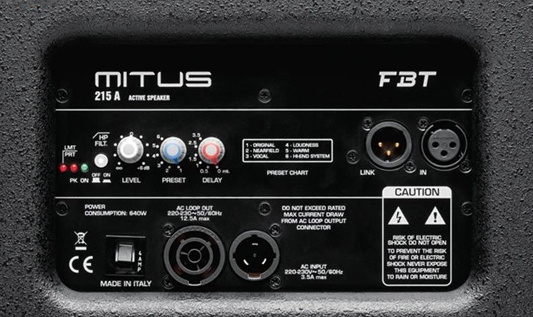 اسپیکر باند اکتیو اف بی تی FBT MITUS 215A (کارکرده)